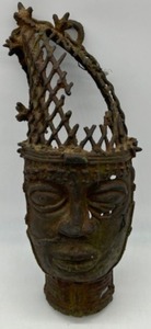 lot 79 image: Antique Cast Iron Works FACE by the Eco Peoples 16th-17th Century Nigeria Court of Benin