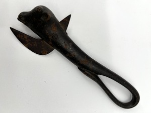 lot 132 image: Antique Primitive Iron Bull Bottle Can Opener