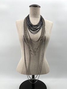 lot 134 image: Vintage Assortment of Silver Toned Necklaces - QTY 6