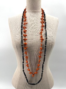 lot 136 image: Vintage Beaded Glass Necklaces - QTY 2