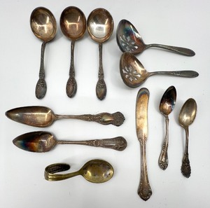 lot 143 image: Assorted Silver Plate Flatware Utensils including Reed and Barton