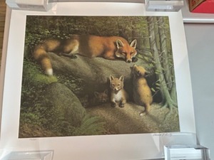 lot 190 image: Vintage Signed Print DEN MOTHER by Edward Bierly Unframed Numbered 56950