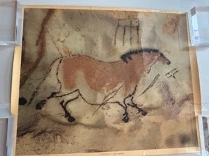 lot 191 image: Vintage LASCAUX Cave Horse Artwork Printed in Switzerland