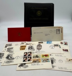 lot 69 image: Vintage Lot of FIRST DAY Of ISSUE Stamps In Book Some Loose