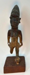 lot 247 image: Antique Fetish Statue IBEJI YORUBA People Nigeria Carved Wood 19th Century