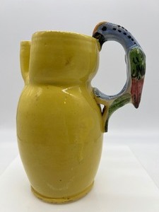 lot 222 image: Vintage ITALIAN Pottery Parrot Pitcher