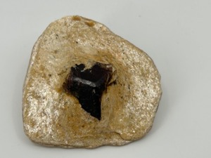 lot 251 image: Cubic Gemstone Dark- Red GARNET Encased in Rhyolite