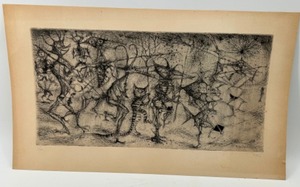 lot 269 image: Vintage Original Signed ETCHING by Hans Fischer MONSTRES IMAGINAIRES Signs & Numbered