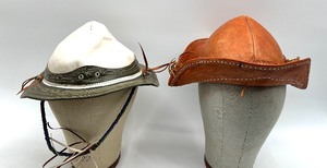 lot 331 image: Vintage Brazilian Leather Cowboy Hats - Vaqueiros Nordestinos