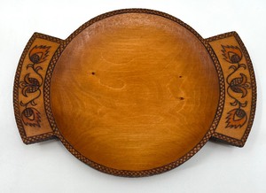 lot 333 image: Wooden POLISH Carved Tray - 1978