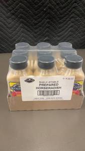 lot 22 image: HI 4 - Set of 9 Shelf-Stable Prepared Horseradish 9.75 oz Bottles