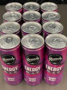 lot 24 image: Set of 12 Remedy Energy Drink - Berry Blast Flavor