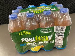 lot 33 image: 12-Pack Positea Diet Green Tea Citrus, 16.9 fl oz Bottles