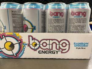 lot 43 image: 12-Pack Bang Energy Drink - Rainbow Unicorn Flavor