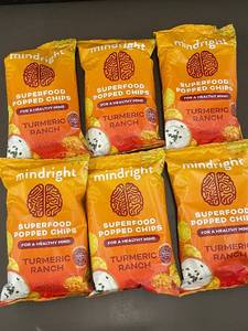 lot 179 image: Mindright Superfood Popped Chips - Turmeric Ranch (6 Bags)