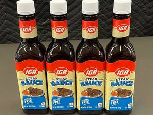 lot 397 image: ID 3 - IGA Gluten-Free Steak Sauce 4-Pack