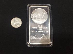 lot 152 image: Silvertowne 10 Troy Ounce Bar