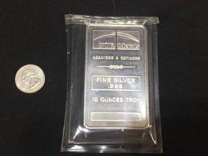 lot 155 image: NTR Metals 10 Ounce Silver Bar