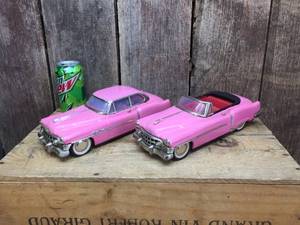 lot 183 image: 2 Vintage 1950 Pink Cadillac - Friction Toy Cars