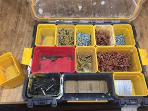 lot 260 image: Dewalt Organizer Case with Variety Screws