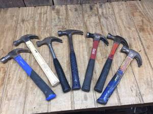 lot 296 image: 7 Hammers - Estwing - Plumb - Stanley - Kobalt - Other