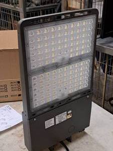 lot 799 image: Lot of (5) V-Tac Commercial 100-277V 240W LED Shoebox Light Fixtures VT-SBN3-3M-240W-840 (New In Box )