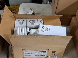 lot 947 image: Lot of (1 Case) TCP Springlamp GV 30K Light Bulbs 3000K 120V27W 12-count ( 12 total items )