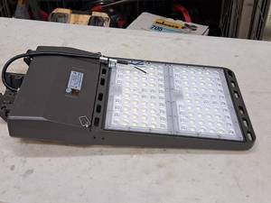 lot 868 image: Lot of (4) V-Tac Commercial 100-277V 240W LED Shoebox Light Fixtures VT-SBN2-240W-850-XX (New In Box )