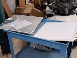 lot 826A image: Lot of (5 Boxes) Letron Commercial 100-270V 25W LED Flat Panel Light Fixtures PH22-25W-850 2-count ( 10 total items ) (New In Box )