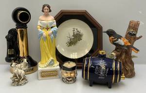 lot 37 image: Misc. Vintage  Collectibles Including Decanters (EMPTY) And More