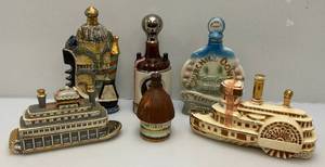 lot 40 image: Misc. Vintage  Collectible  Beam Decanters (EMPTY) & More
