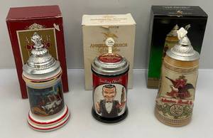 lot 57 image: Misc. Budweiser Collectors Steins (NIB)
