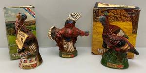 lot 72 image: Misc. Vintage Wild Turkey Collectible Decanters Some In Original Boxes (EMPTY)