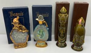 lot 84 image: Misc. Vintage Decorative Collectible Decanters In Original Packaging (Empty)