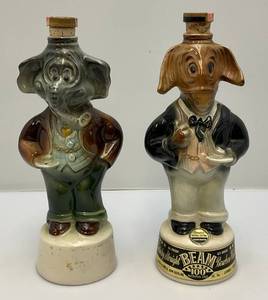 lot 94 image: 1960s-70s  Beam Political Collectible Decanters (EMPTY)