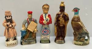 lot 99 image: Vintage Jim Beam Collectible Decanters Including Paul Bunyan & More  (EMPTY)