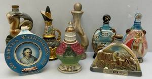 lot 112 image: Msc. Jim Beam Collectible Decanters & More (EMPTY)