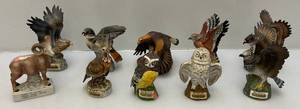 lot 113 image: Misc. Vintage Ski Country Miniature Wildlife Decanters 7 34 And Smaller