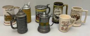 lot 121 image: Misc. Vintage Beer Steins & More