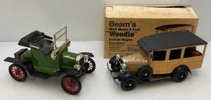 lot 126 image: Vintage Jim Beam Collectible Model T & Woodie Car Decanters (EMPTY)
