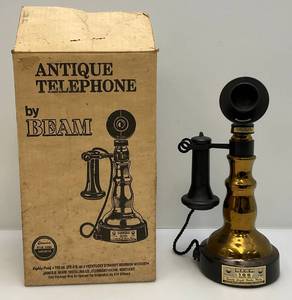 lot 143 image: Vintage Jim Beam Antique Phone Decanter In Original Box (EMPTY)