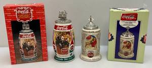 lot 153 image: Misc. Coca-Cola Colectible Steins (NIB)