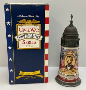 lot 154 image: 1992 Anheuser Busch Civil War Commemorative Series (Abraham Lincoln) Stein (NIB)
