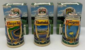 lot 155 image: 1990s Anheuser Busch Michelob Series TPC Sawgrass & Scottsdae Golf Related Steins (NIB)