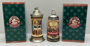 lot 162 image: Anheuser Busch  Collectors Club Steins (NIB)