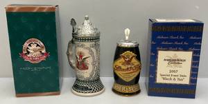lot 165 image: Misc. Anheuser Busch  Collectible Steins (NIB)
