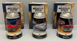 lot 179 image: Misc. Anheuser Busch Collector Muscle Car Steins Including 1969 Pontiac The Judge, 1963 Corvette Sting Ray  & 1970 Chevelle SS  (NIB)