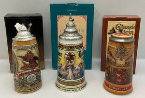 lot 183 image: Misc. Anheuser Busch  Collectible Steins (NIB)