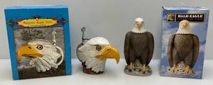 lot 187 image: Budweiser The Majestic Eagle & Bald Eagle Steins (NIB)
