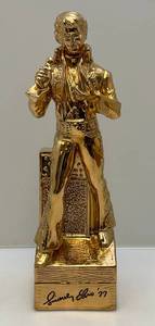 lot 195 image: VERY RARE 15 McCormick Gold Elvis Presley Musical Decanter (Works)